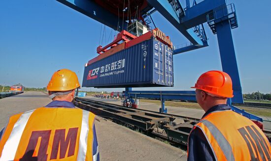 First combined container train went from Europe to China via Kaliningrad region