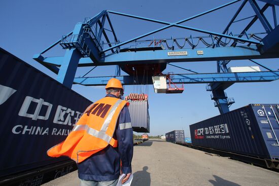 First combined container train went from Europe to China via Kaliningrad region