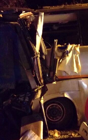Passenger bus collides with truck in Krasnodar Territory