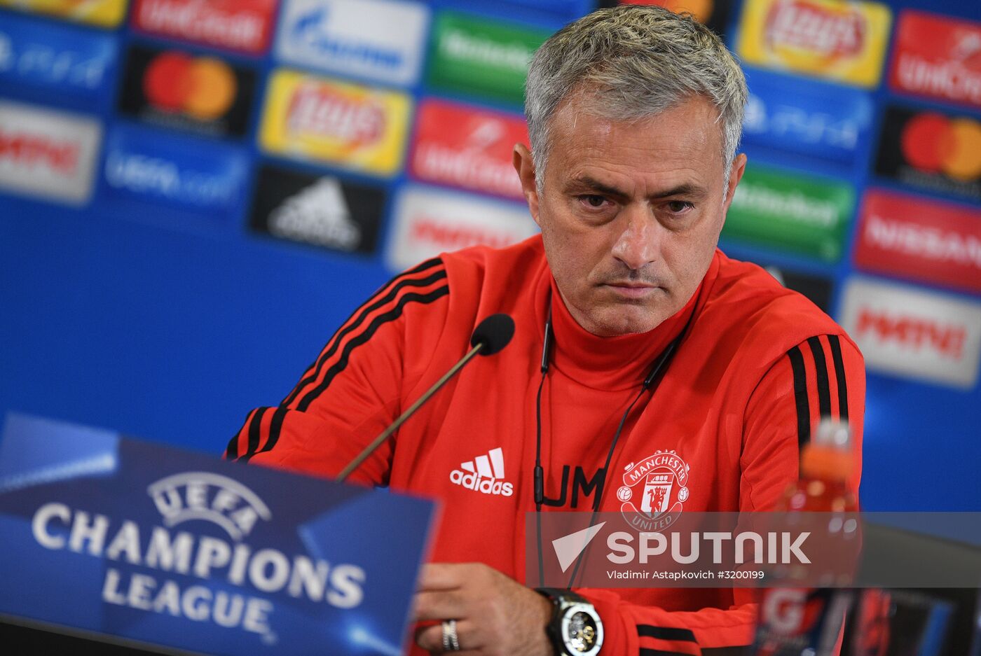 Football. UEFA Champions League. FC Manchester United holds training session