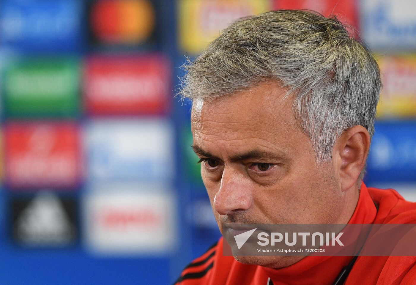 Football. UEFA Champions League. FC Manchester United holds training session