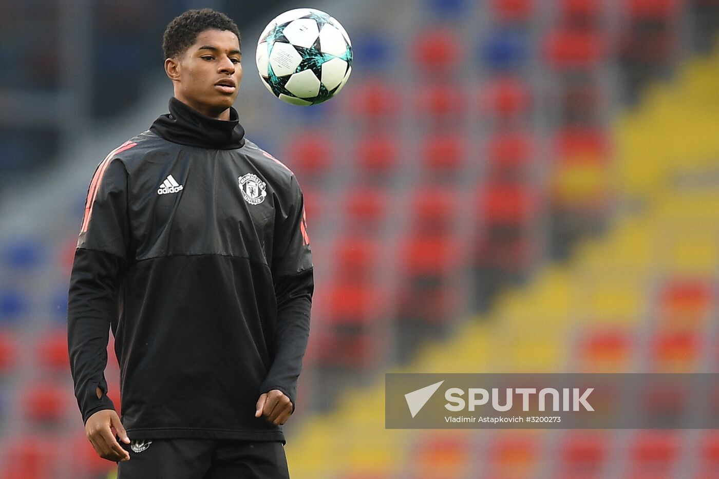 Football. UEFA Champions League. FC Manchester United holds training session