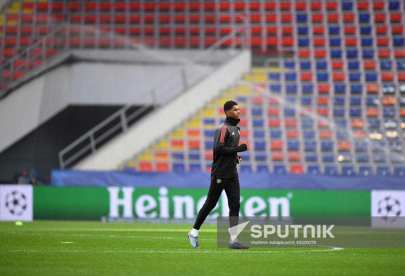 Football. UEFA Champions League. FC Manchester United holds training session