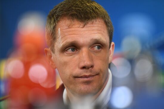 Football. UEFA Champions League. FC CSKA holds training session