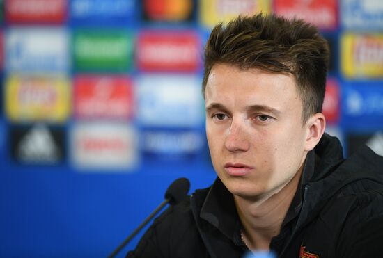 Football. UEFA Champions League. FC CSKA holds training session