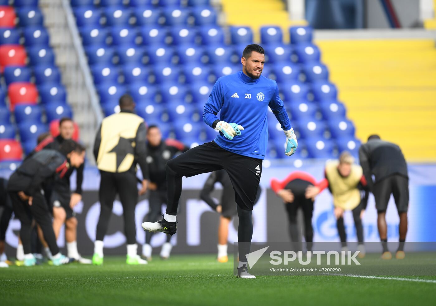 Football. UEFA Champions League. FC Manchester United holds training session