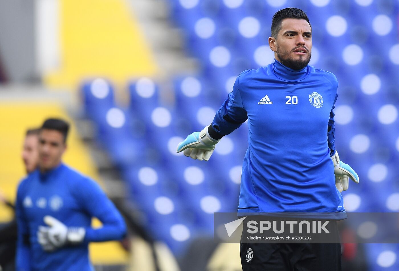 Football. UEFA Champions League. FC Manchester United holds training session