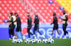 Football. UEFA Champions League. FC Manchester United holds training session