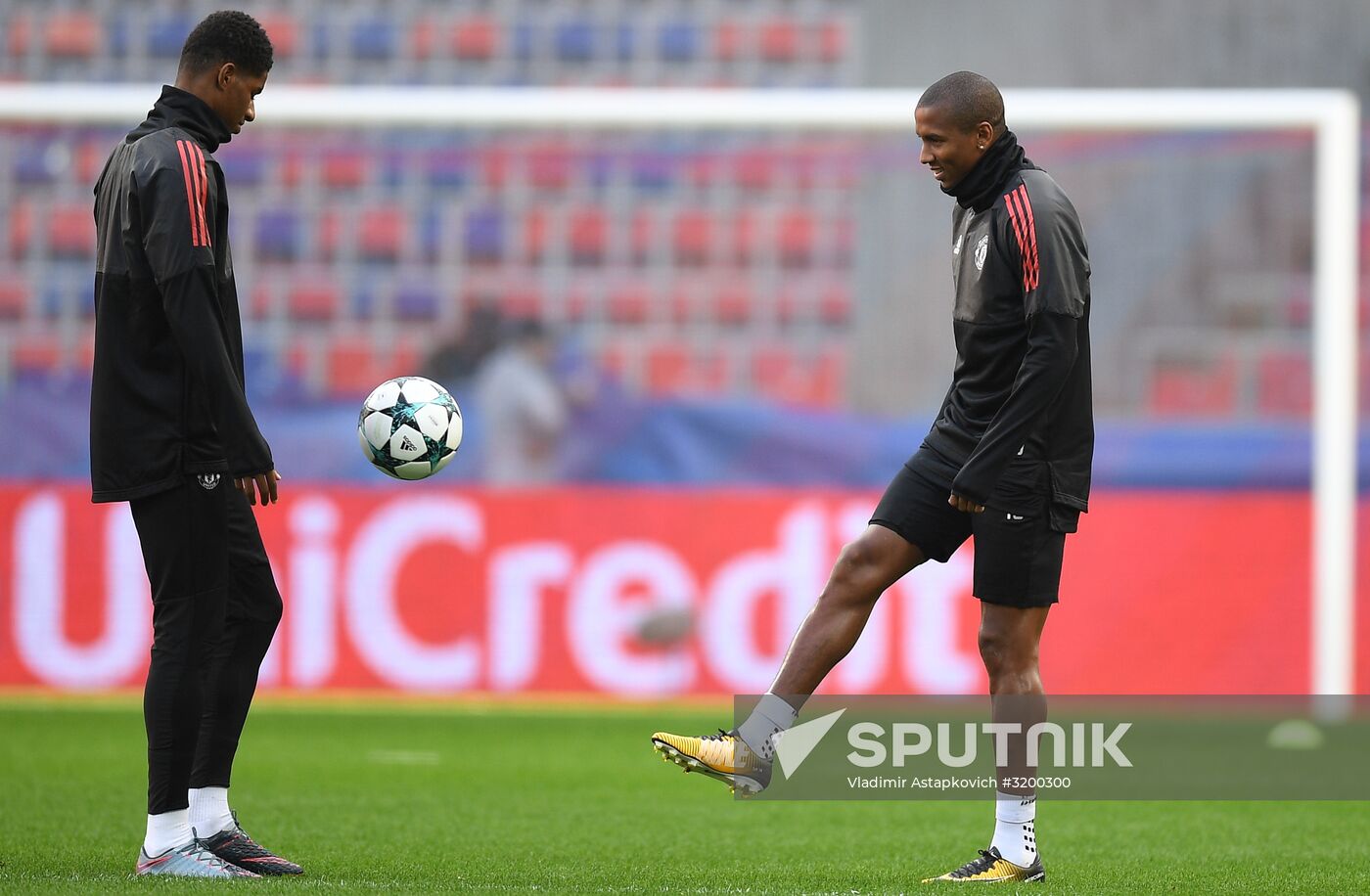 Football. UEFA Champions League. FC Manchester United holds training session