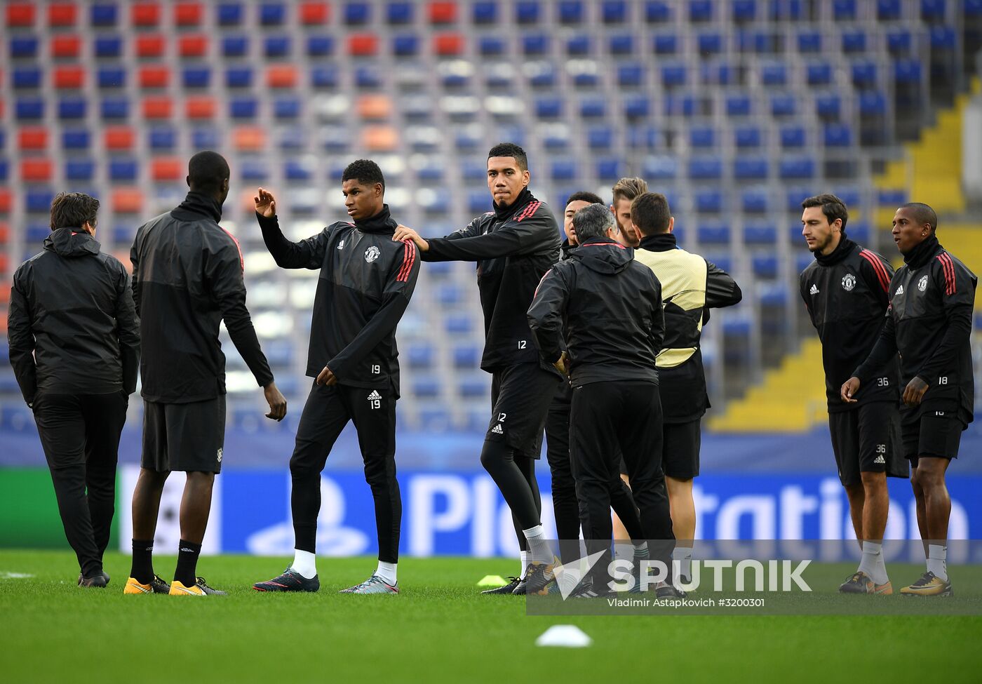 Football. UEFA Champions League. FC Manchester United holds training session