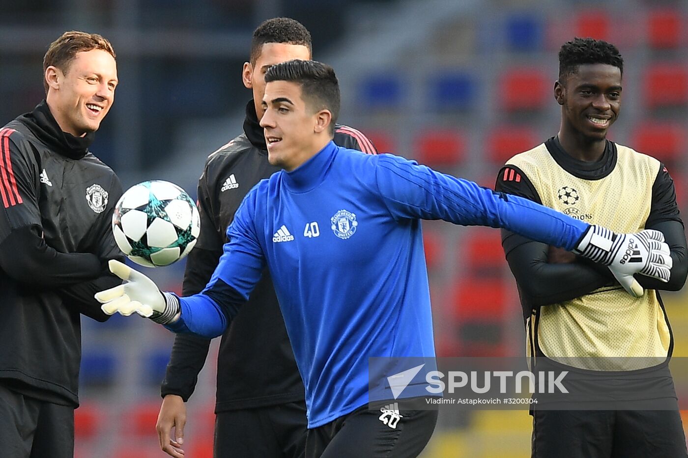 Football. UEFA Champions League. FC Manchester United holds training session