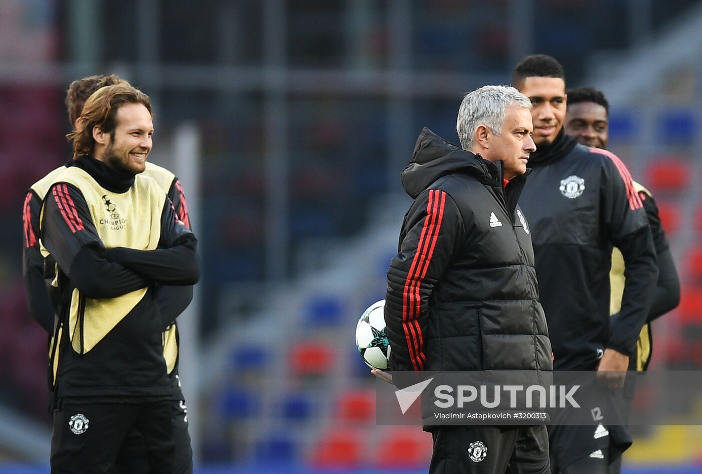 Football. UEFA Champions League. FC Manchester United holds training session