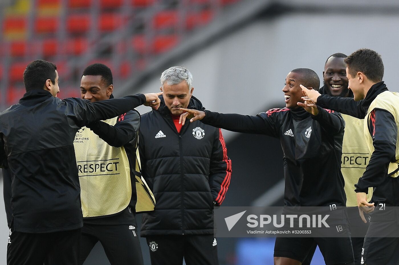 Football. UEFA Champions League. FC Manchester United holds training session