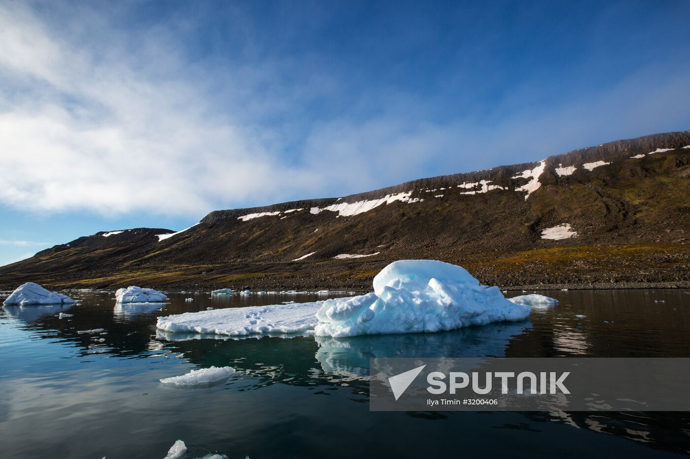 Tikhaya Bay polar station on Hooker Island, part of Franz Josef Land archipelago
