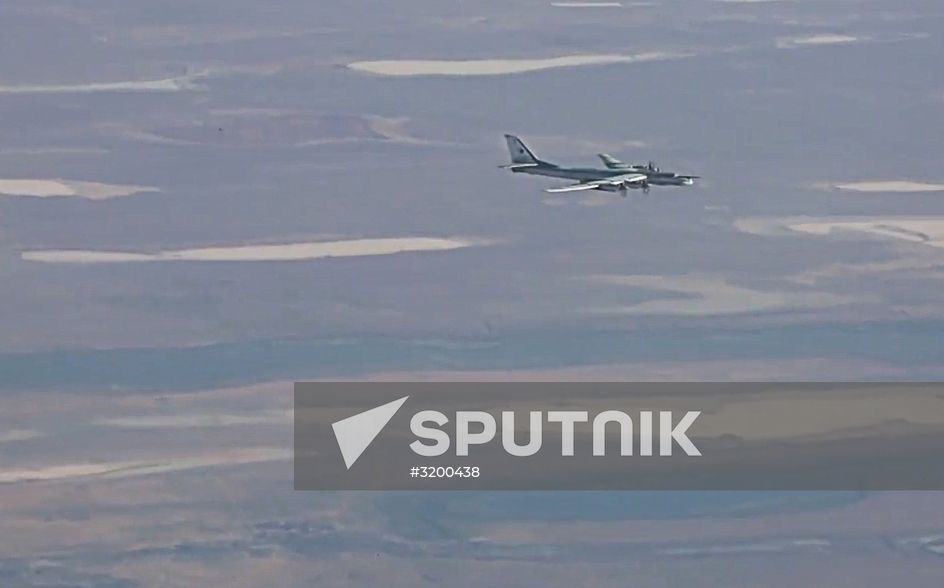 Tu-95MS strikes terrorist facilities in Syria with KhA-101 cruise missiles