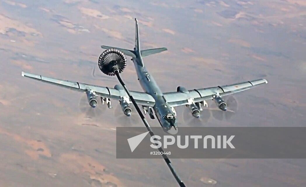 Tu-95MS strikes terrorist facilities in Syria with KhA-101 cruise missiles