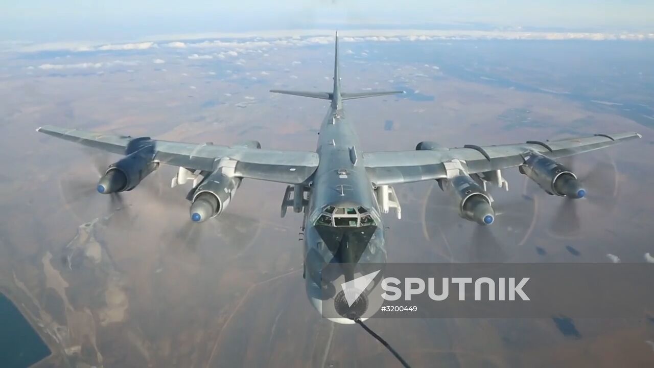 Tu-95MS strikes terrorist facilities in Syria with KhA-101 cruise missiles