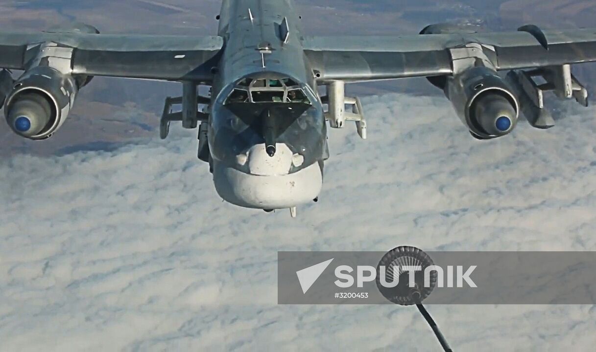 Tu-95MS strikes terrorist facilities in Syria with KhA-101 cruise missiles