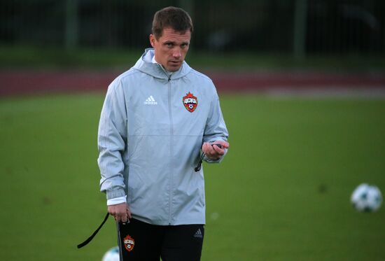 Football. UEFA Champions League. FC CSKA holds training session