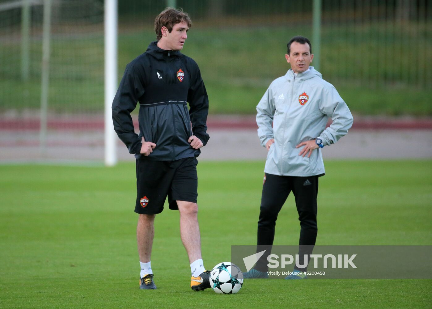 Football. UEFA Champions League. FC CSKA holds training session