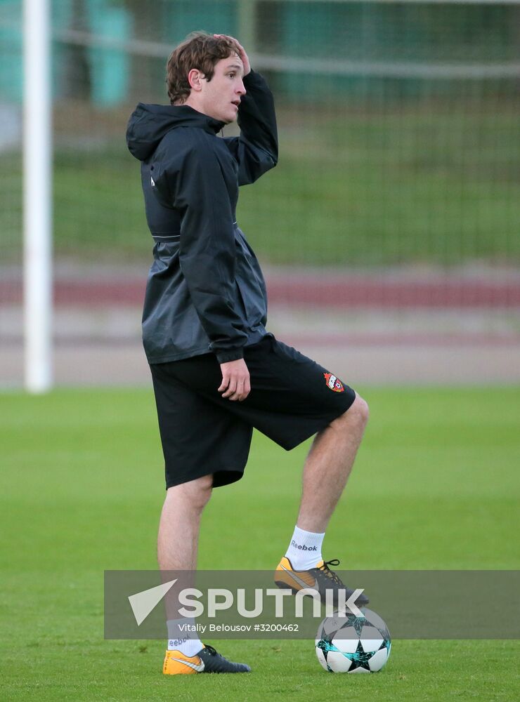 Football. UEFA Champions League. FC CSKA holds training session