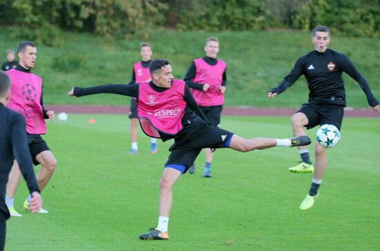 Football. UEFA Champions League. FC CSKA holds training session