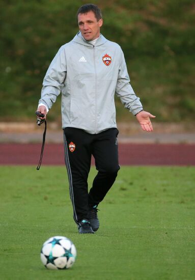 Football. UEFA Champions League. FC CSKA holds training session