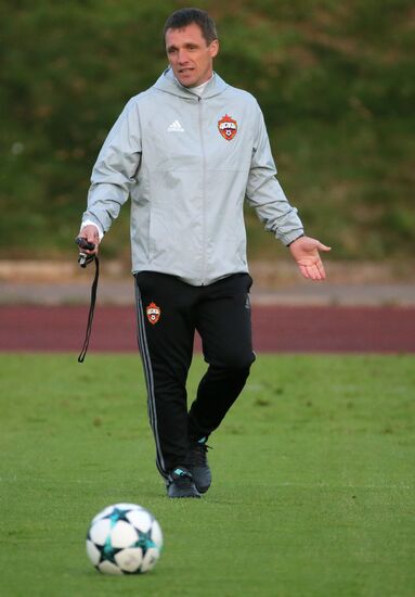 Football. UEFA Champions League. FC CSKA holds training session