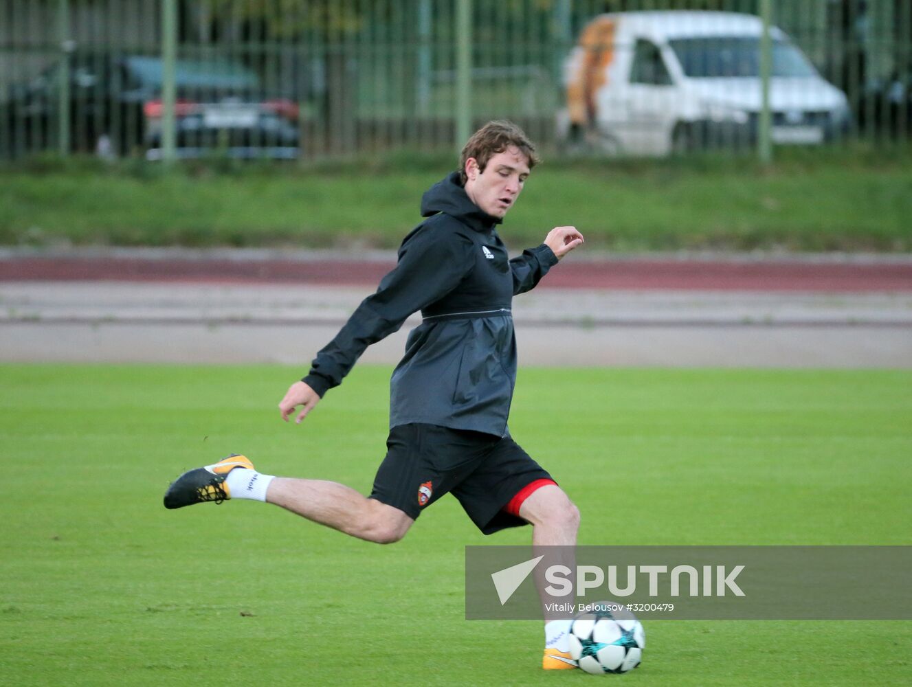 Football. UEFA Champions League. FC CSKA holds training session