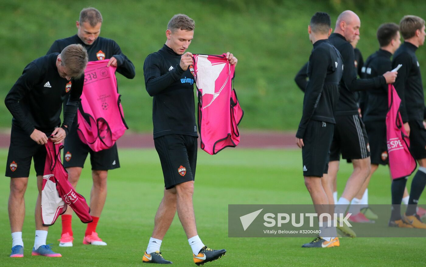 Football. UEFA Champions League. FC CSKA holds training session