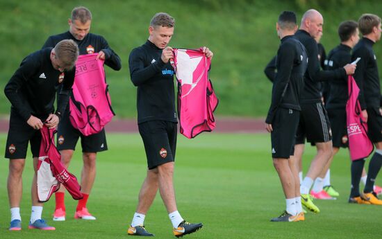 Football. UEFA Champions League. FC CSKA holds training session