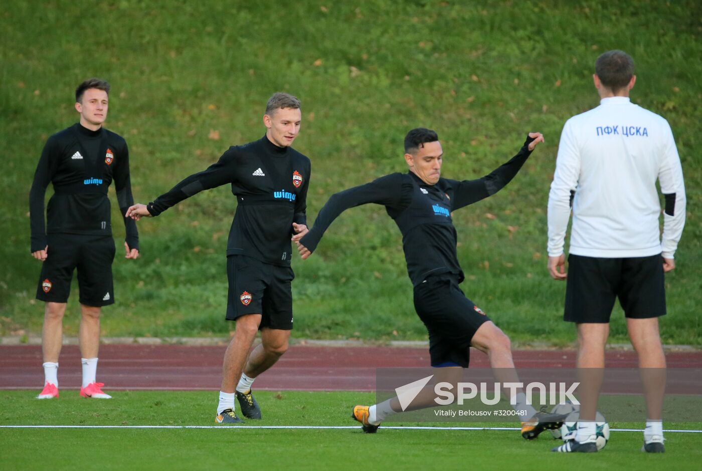 Football. UEFA Champions League. FC CSKA holds training session