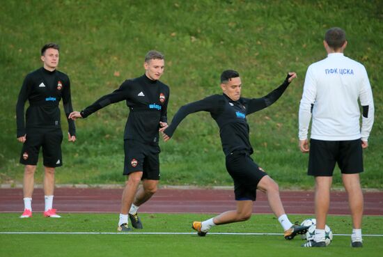 Football. UEFA Champions League. FC CSKA holds training session
