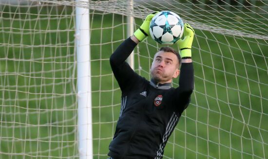 Football. UEFA Champions League. FC CSKA holds training session