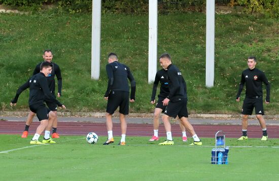 Football. UEFA Champions League. FC CSKA holds training session
