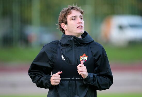 Football. UEFA Champions League. FC CSKA holds training session