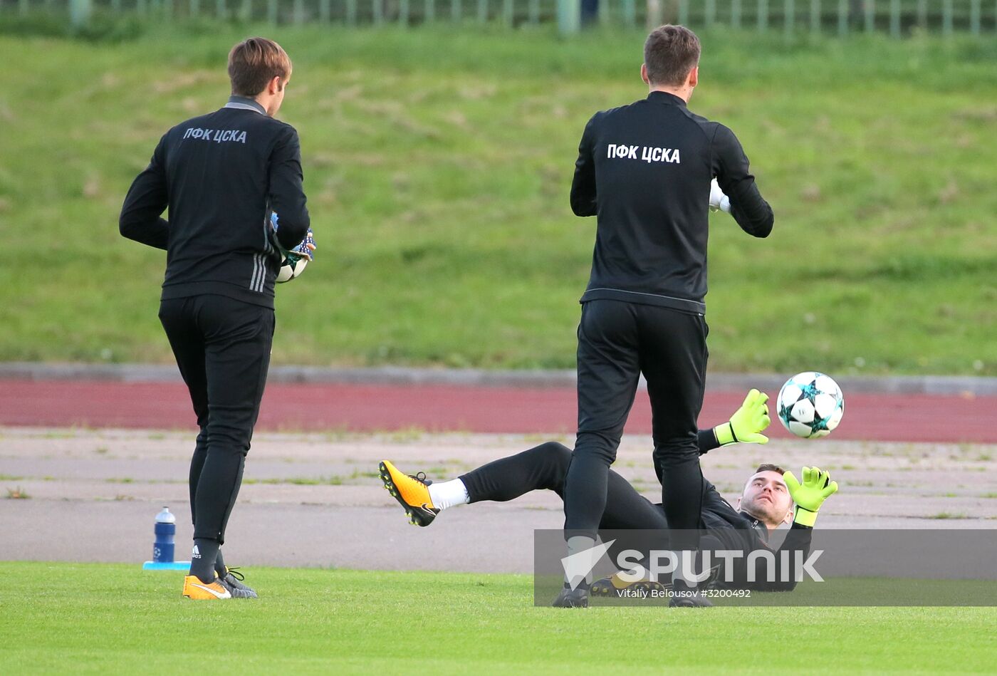 Football. UEFA Champions League. FC CSKA holds training session