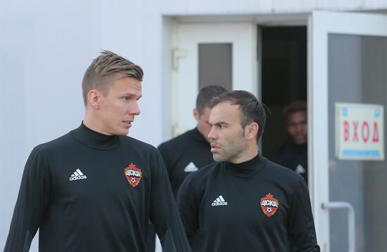 Football. UEFA Champions League. FC CSKA holds training session