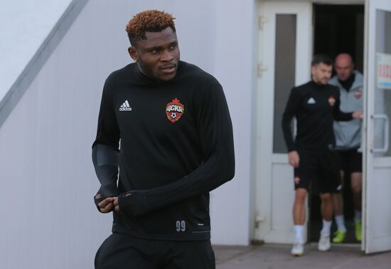 Football. UEFA Champions League. FC CSKA holds training session