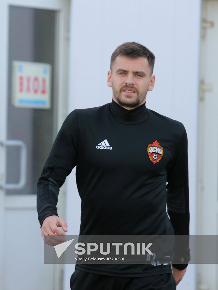 Football. UEFA Champions League. FC CSKA holds training session
