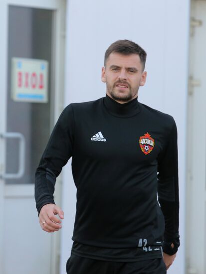 Football. UEFA Champions League. FC CSKA holds training session
