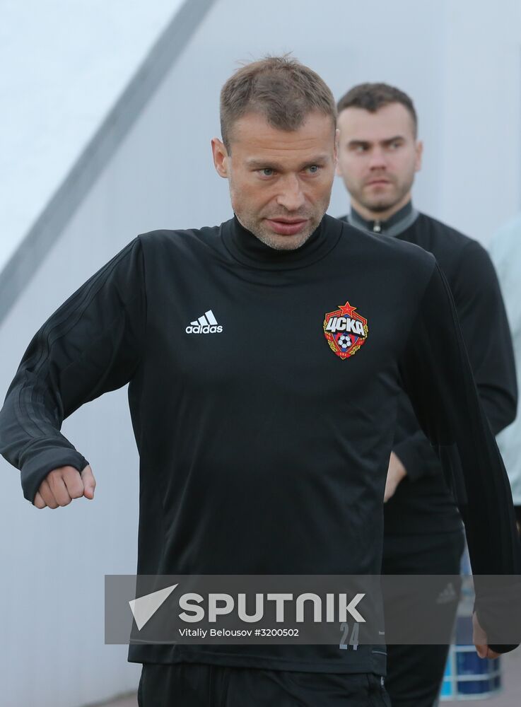 Football. UEFA Champions League. FC CSKA holds training session