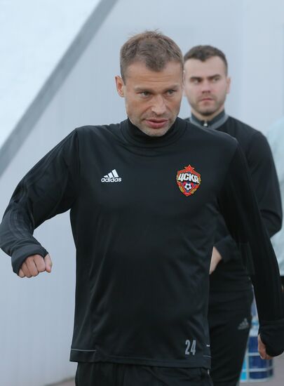 Football. UEFA Champions League. FC CSKA holds training session