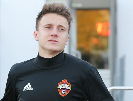 Football. UEFA Champions League. FC CSKA holds training session