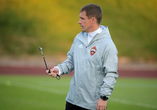 Football. UEFA Champions League. FC CSKA holds training session