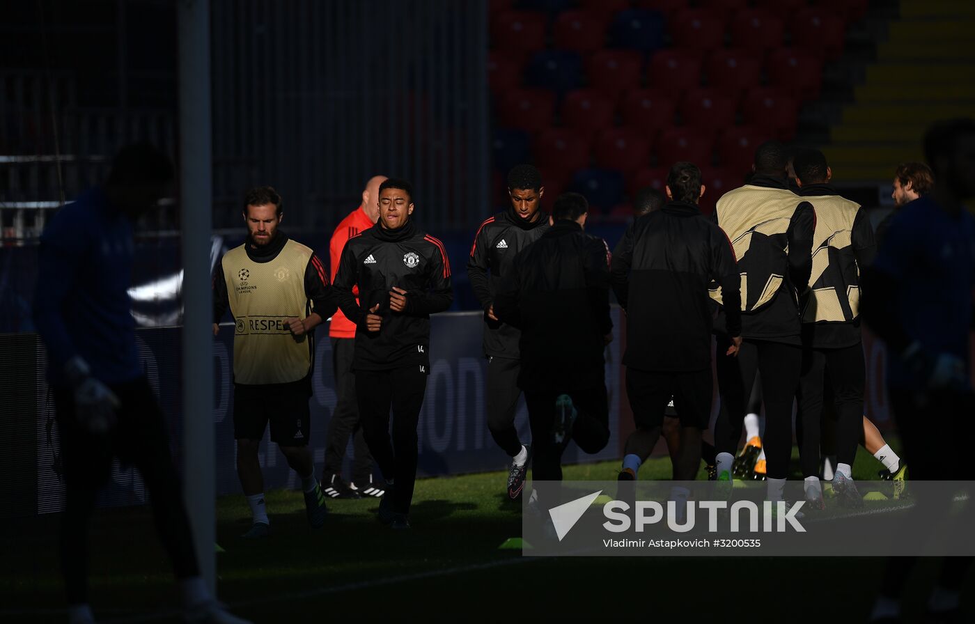 Football. UEFA Champions League. Manchester United training session