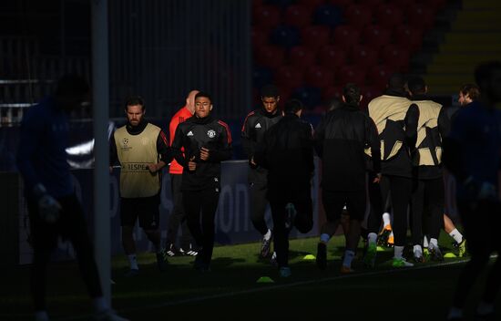 Football. UEFA Champions League. Manchester United training session