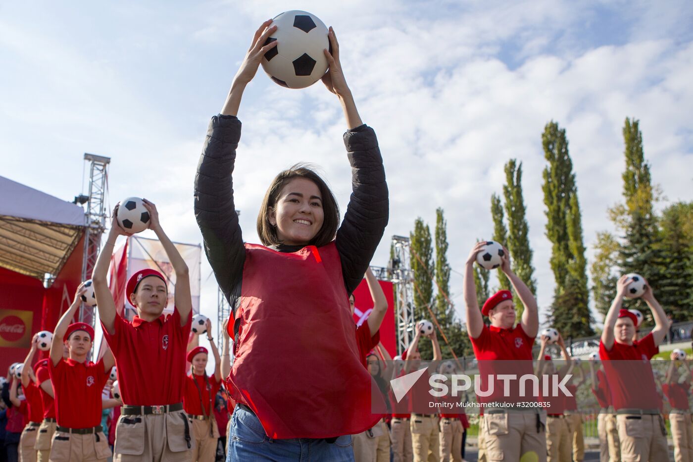 2018 FIFA World Cup trophy presentation in Ufa