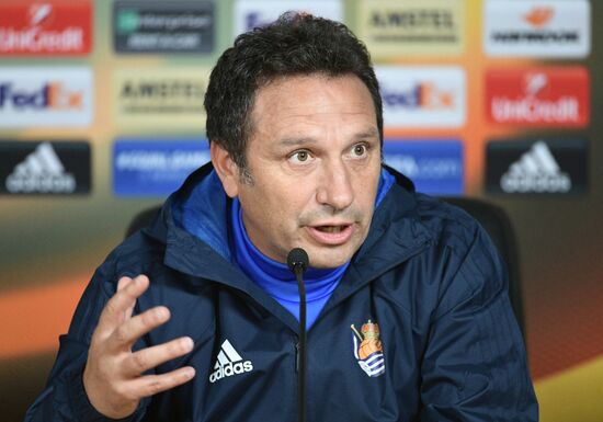 Football. UEFA Europa League. Real Sociedad's training session