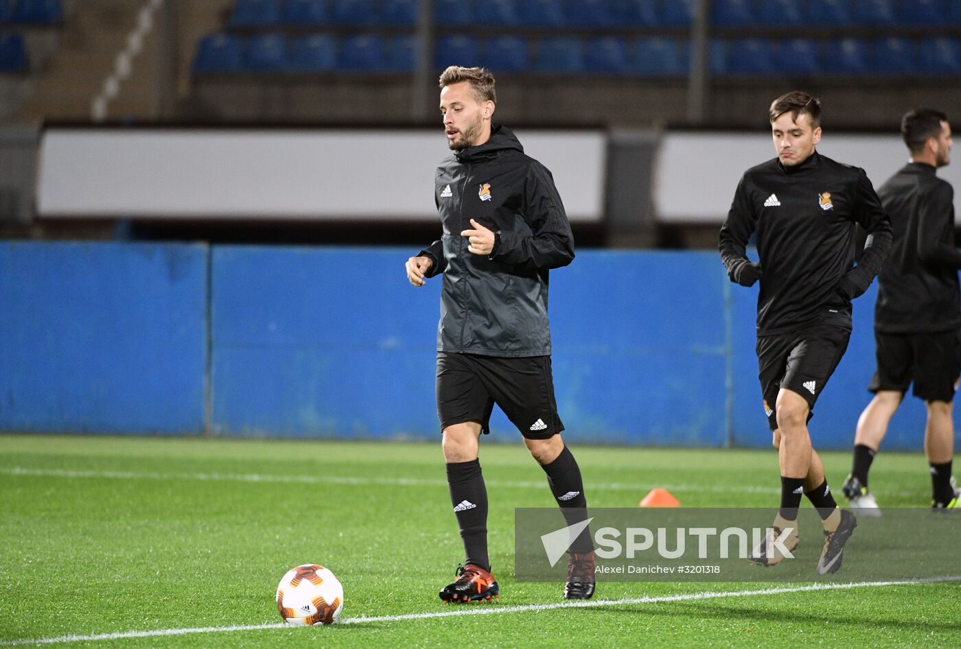 Football. UEFA Europa League. Real Sociedad's training session